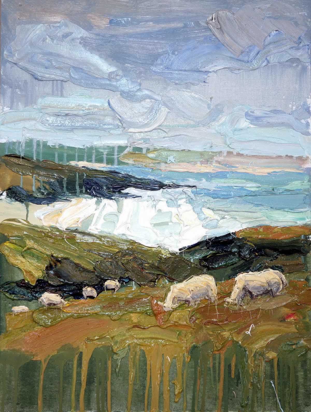 Sheep Above Polzeath,  Cornwall