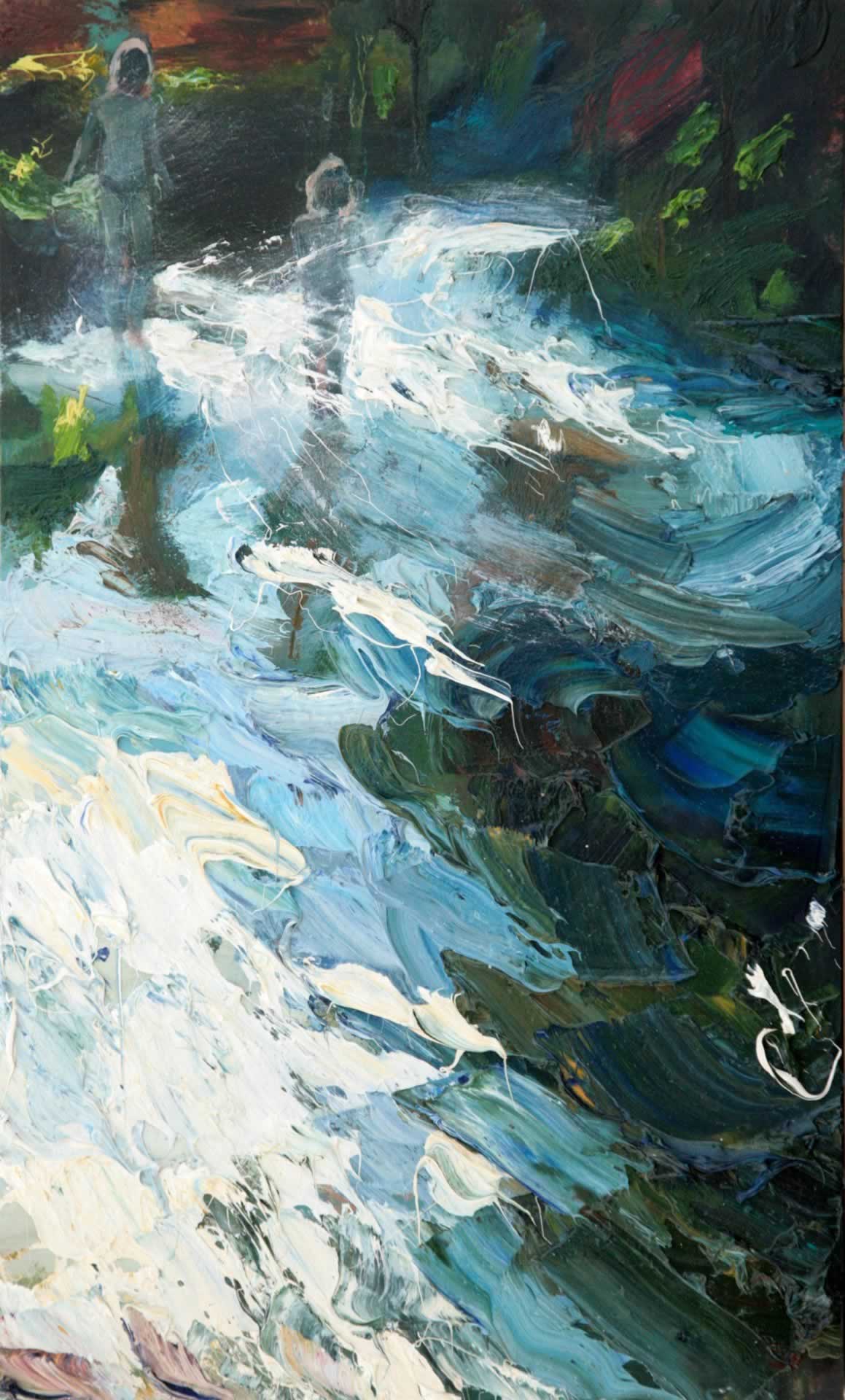 Upstream (April)  50 x 30 cm