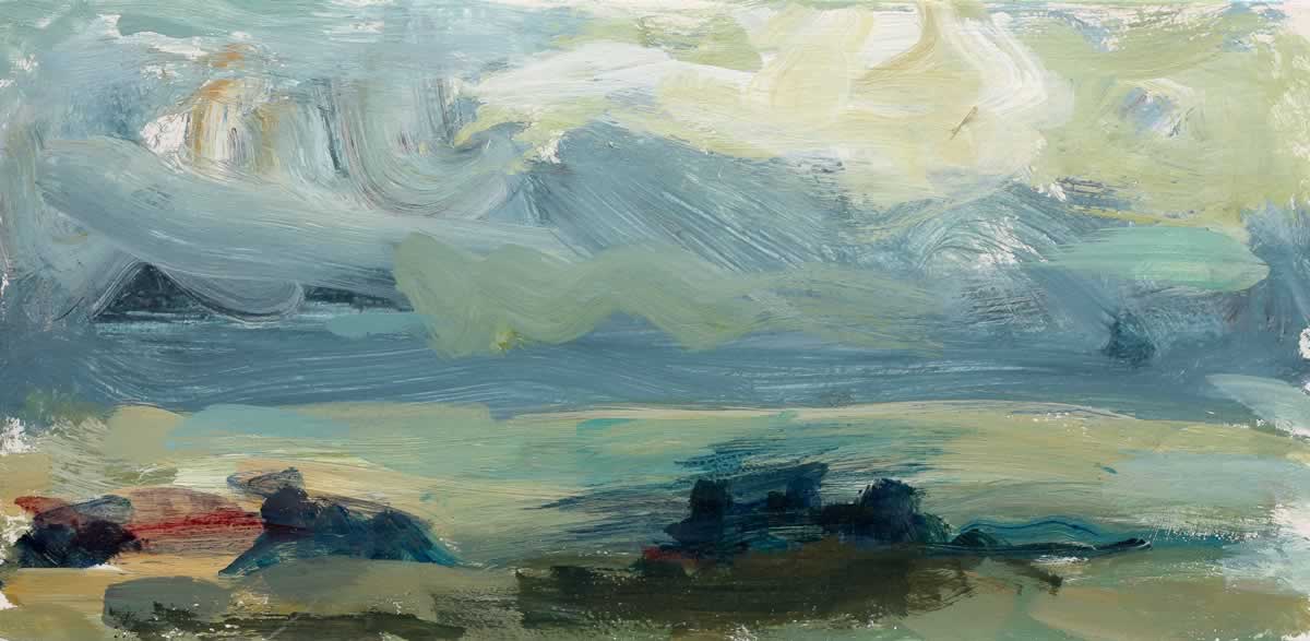 Cornish Landscape, Acrylic sketch